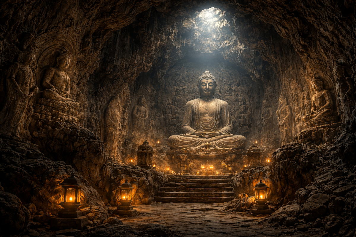 UNDERGROUND BUDHA TEMPLE FOUND IN CHINA